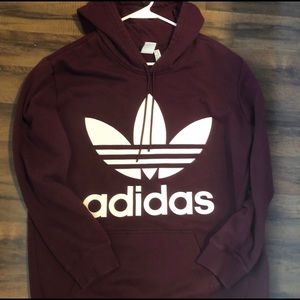 Maroon Adidas sweatshirt hoodie